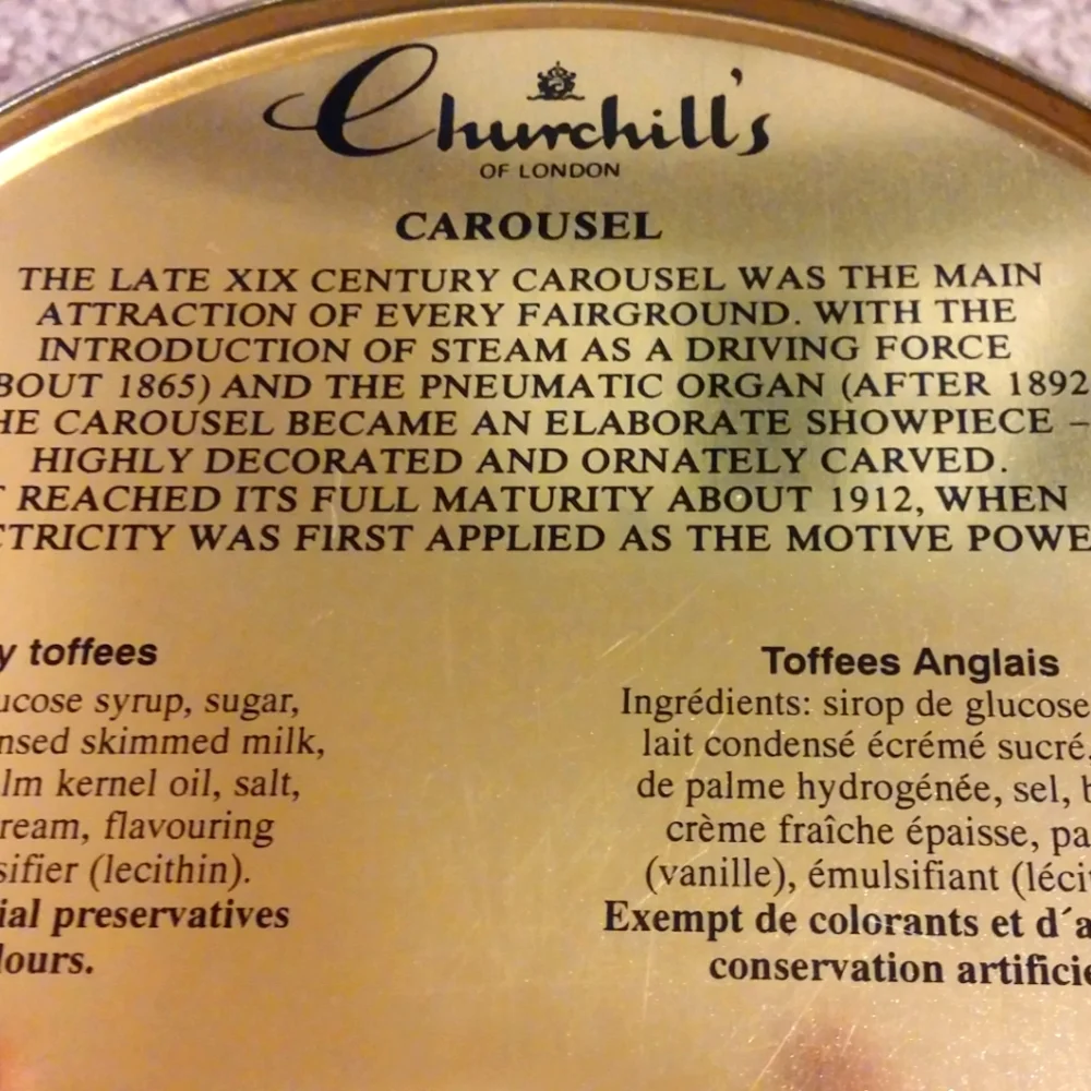 Carousel Tin Churchill's of London Graphics